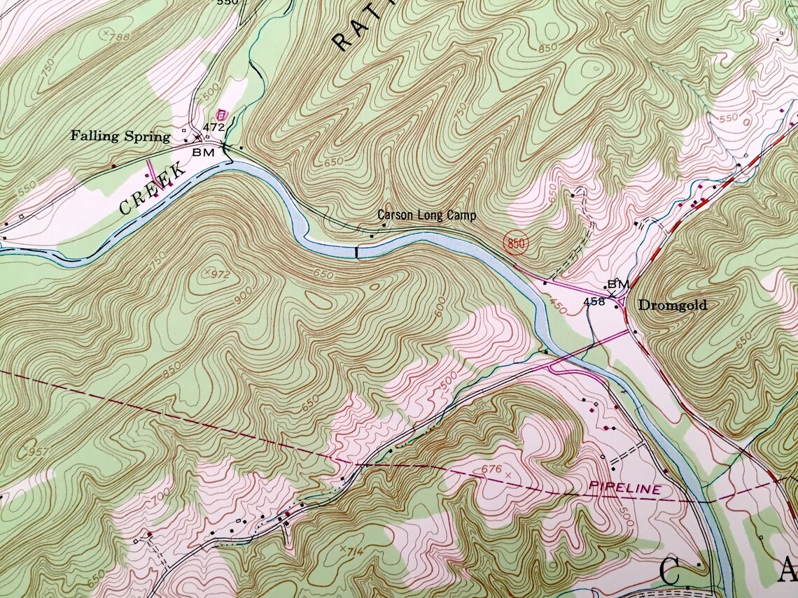 Antique Shermans Dale Pennsylvania 1952 US Geological Survey Etsy