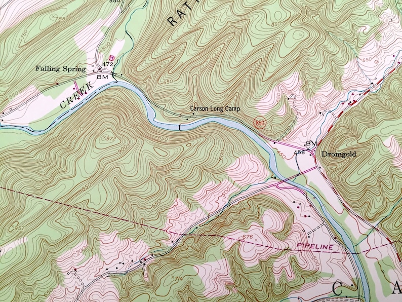Antique Shermans Dale Pennsylvania 1952 US Geological Survey Etsy