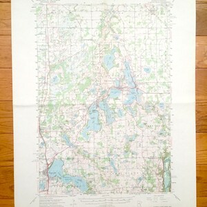 Antique Forest Lake, Minnesota 1955 US Geological Survey Carte topographique – Chisago, comté de Washington, Branche, Carême, MN, comté de Polk, WI