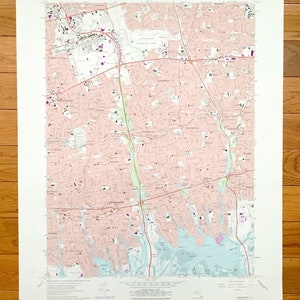 Antike Freeport, New York 1969 US Geological Survey Topographische Karte – Nassau County, Garden City, Hicksville, Hempstead, Oceanside, NY