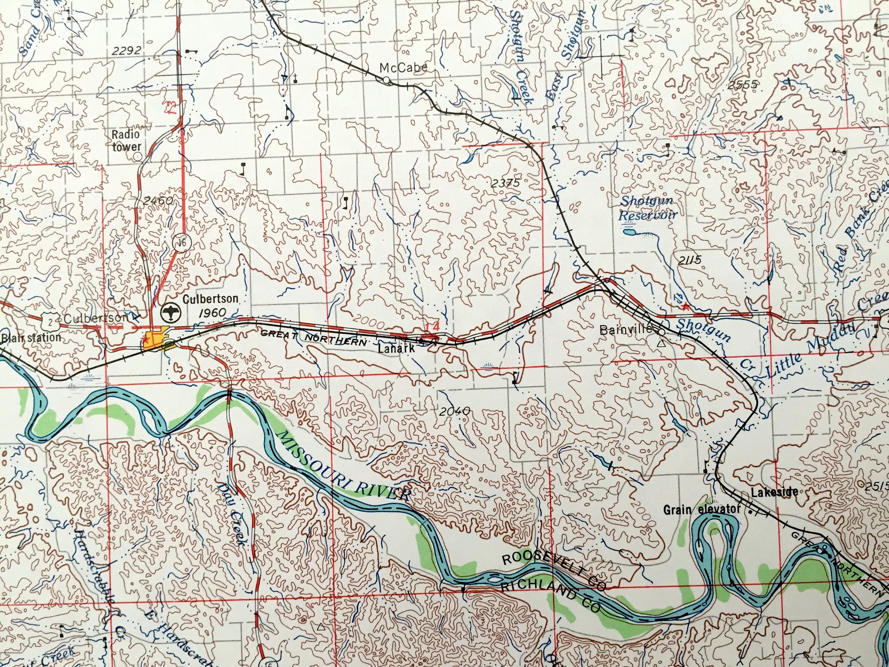 Antique Wolf Point Montana 1954 US Geological Survey Etsy UK