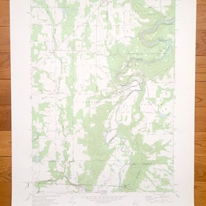 Antique Portageville, New York 1972 U.S. Geological Survey carte topographique – comté de Wyoming, Lamont, brochet, Granger, Wiscoy, Portage, East Koy