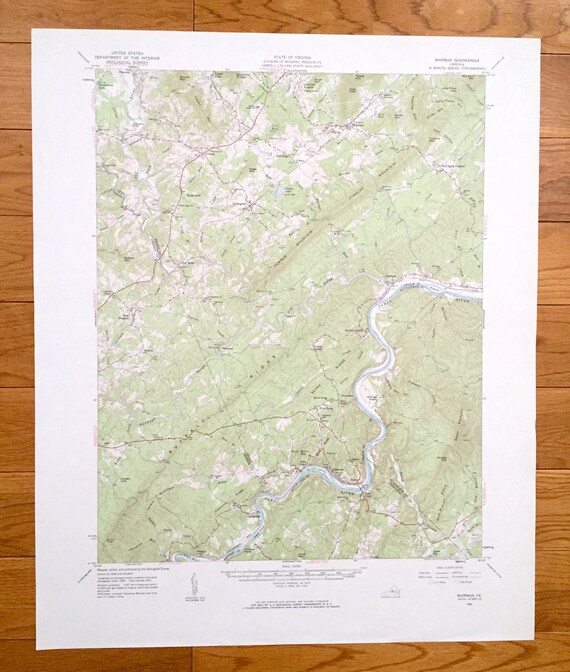 Antique Shipman Virginia 1961 US Geological Survey Etsy