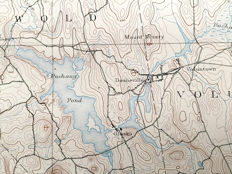 Antique Moosup Connecticut 1893 US Geological Survey Etsy