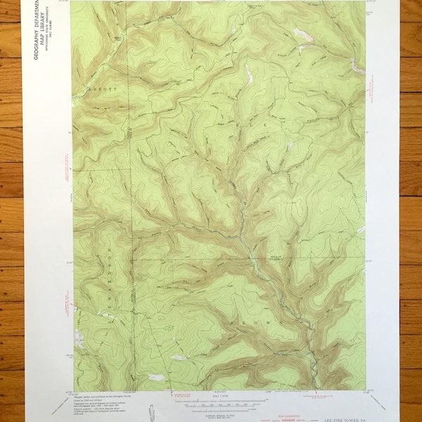 Antique Maps Potter County Pa Etsy