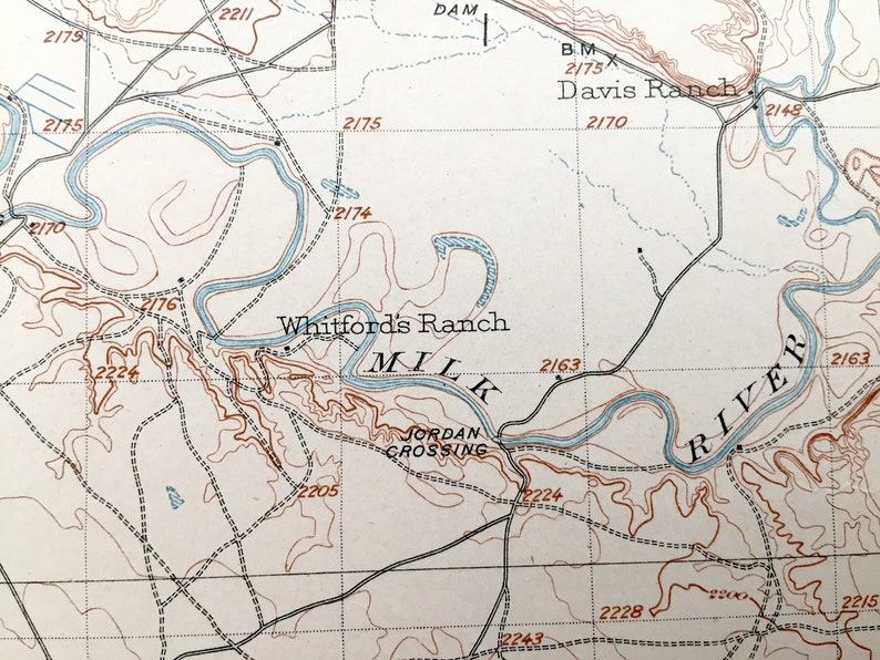 Antique Saco Montana 1905 US Geological Survey Topographic Etsy