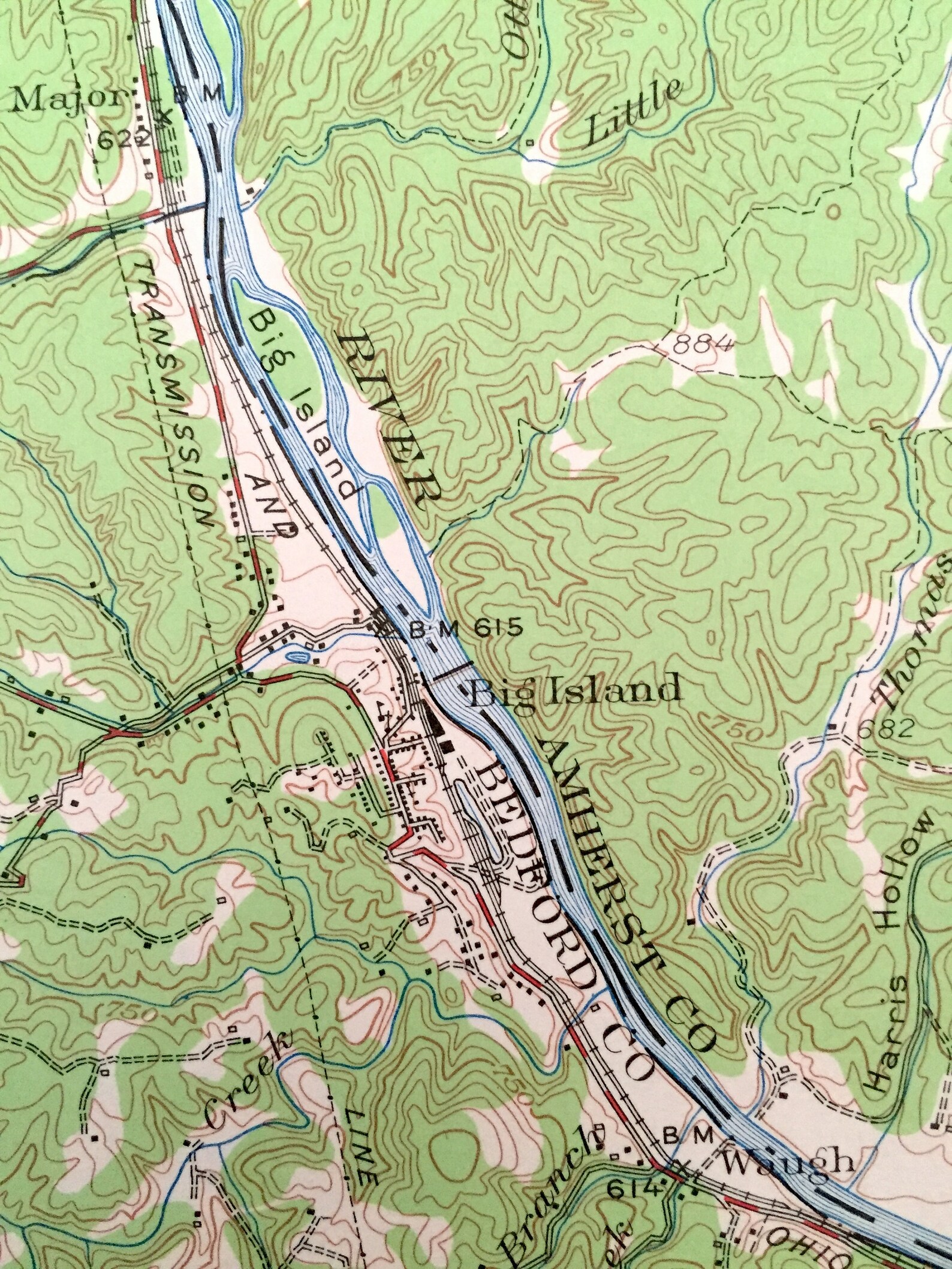 Antique Buena Vista Virginia 1950 US Geological Survey Etsy UK