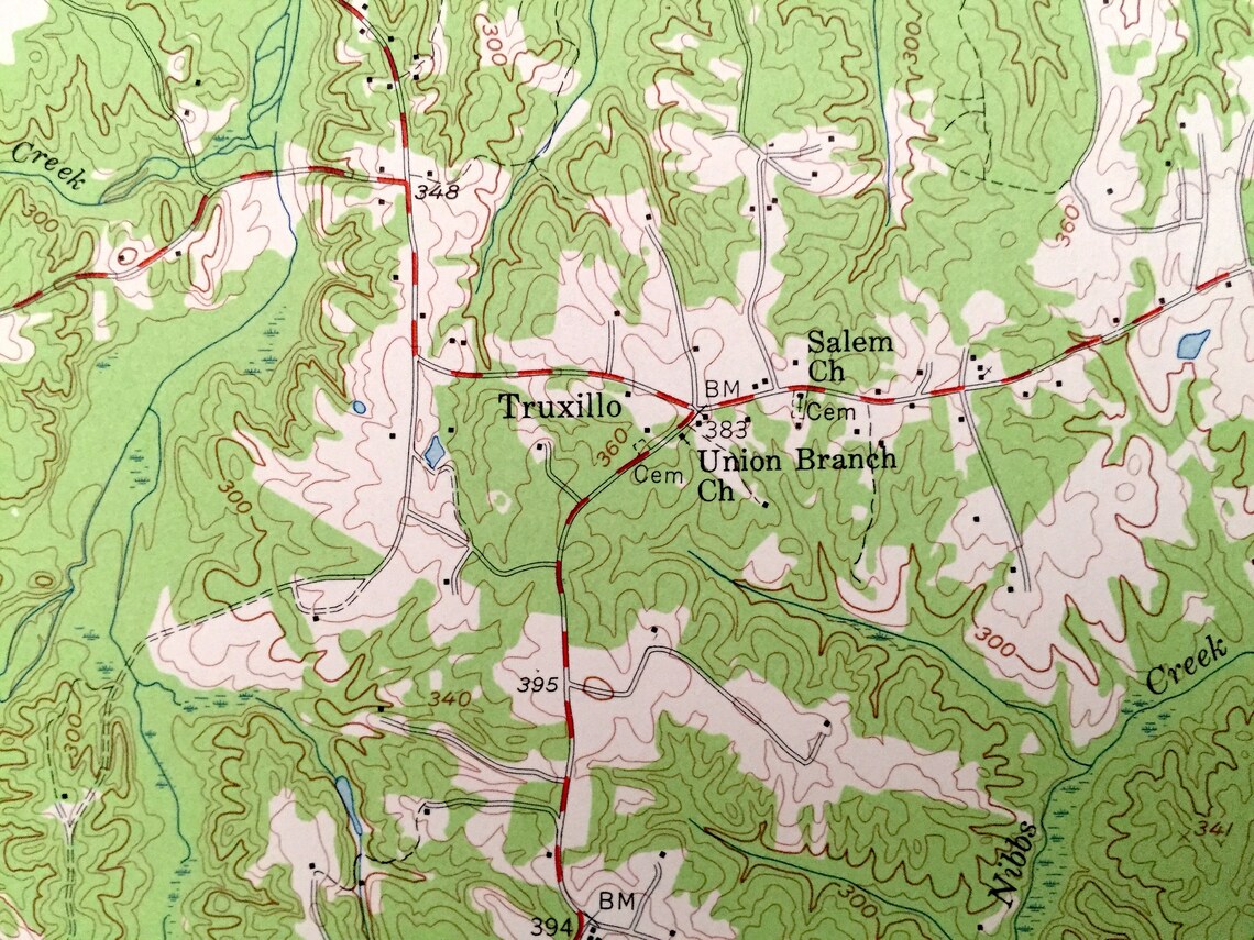 Antique Jetersville Virginia 1958 US Geological Survey Mappa Etsy