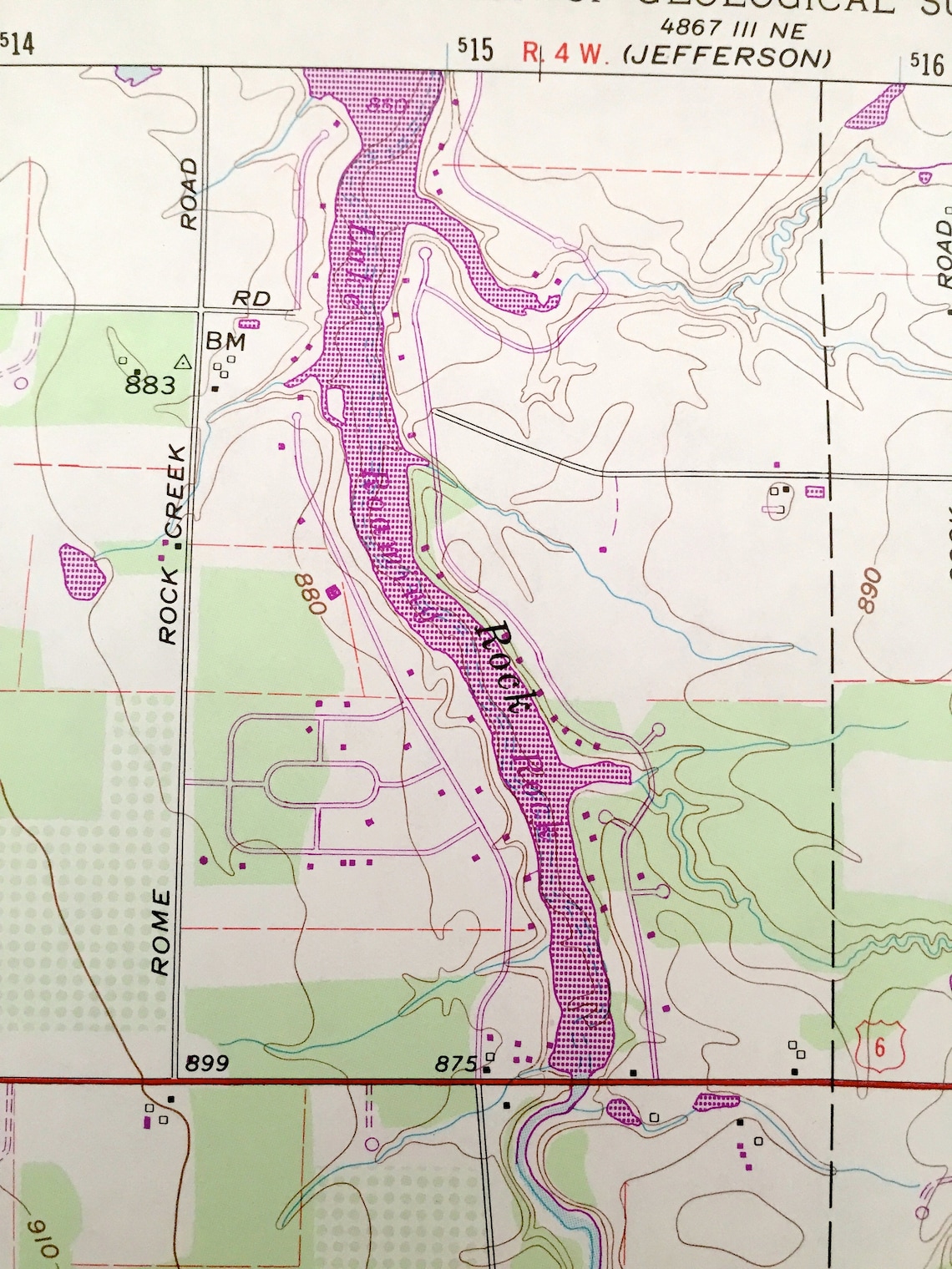 Antique Orwell Ohio 1960 US Geological Survey Topographic Map Etsy