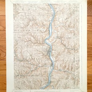Antike Steubenville, Ohio 1904 US Geologische Untersuchung Topographische Karte - Knox, Island Creek, Wells, La Belle View, Toronto, Panhandle, OH WV