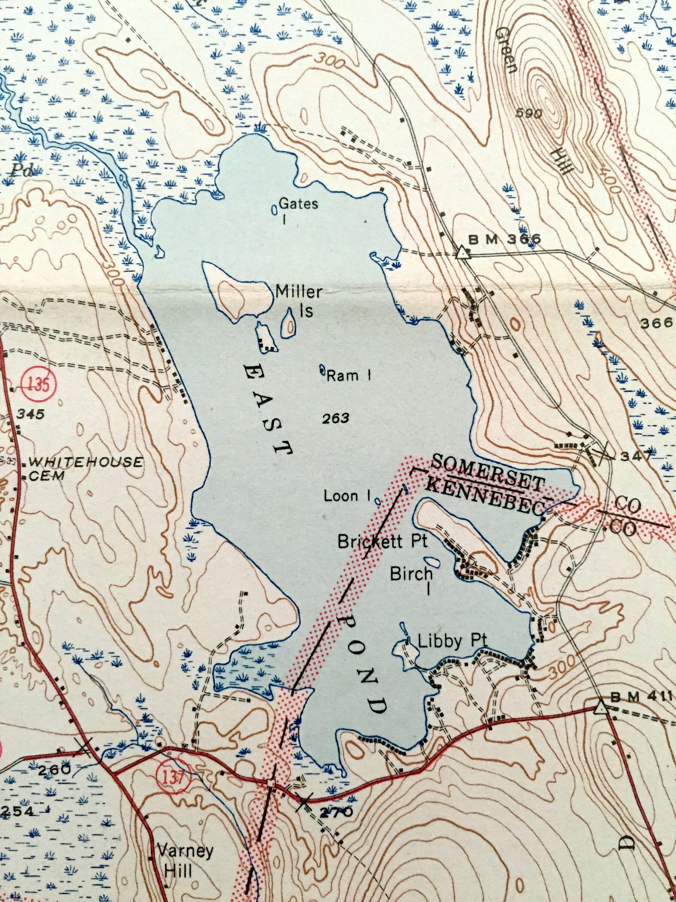 Antique Norridgewock Maine 1943 US Geological Survey Etsy