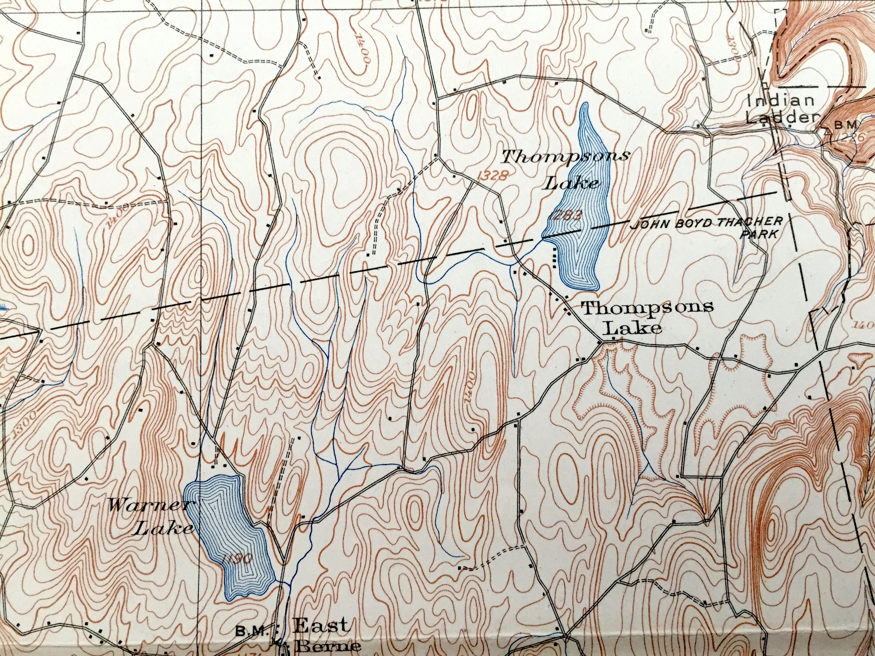 Antique Berne New York 1900 US Geological Survey Topographic Etsy
