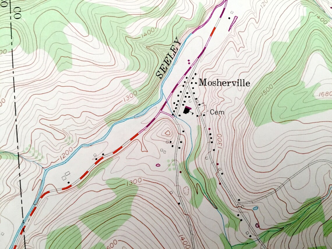 Antique Millerton Pennsylvania 1954 US Geological Survey Etsy