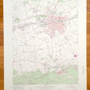 Antique Lebanon, Pennsylvanie 1955 US Geological Survey Carte topographique – Comté de Lebanon, Cornouailles, Annville, Anthracite, Rexmont, Ebenezer