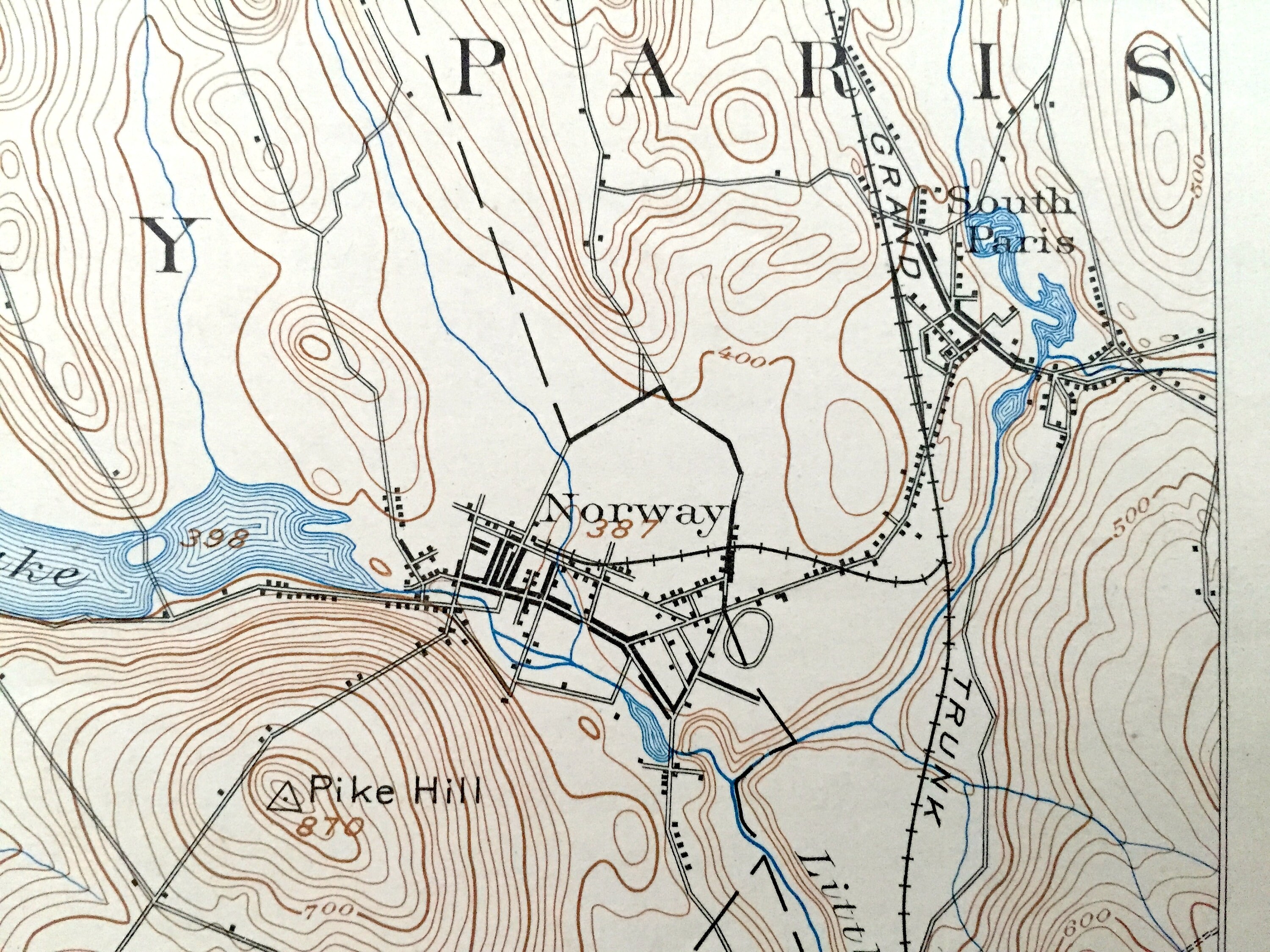 Antique Norway Maine 1896 US Geological Survey Topographic Etsy