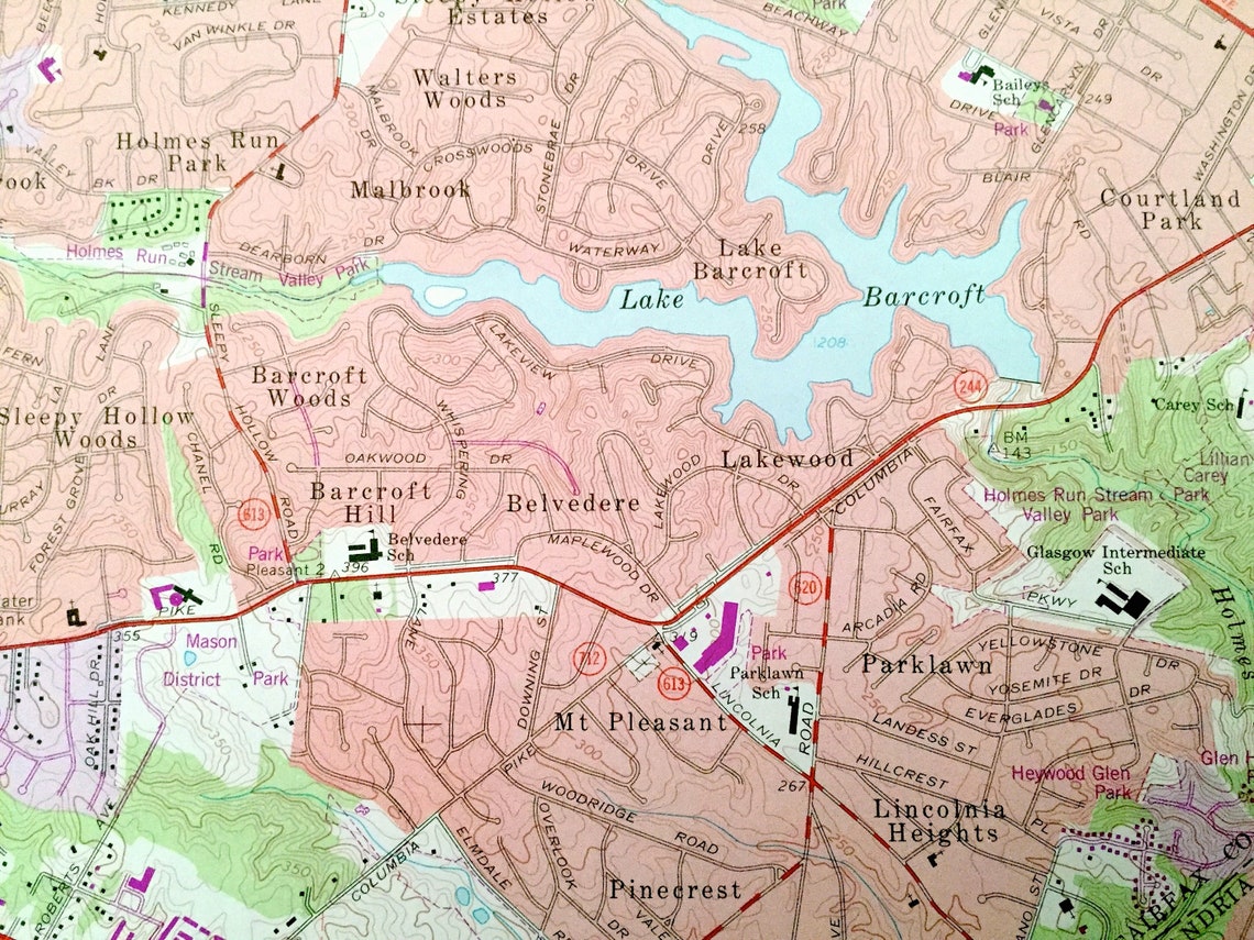 Antique Annandale Virginia 1965 US Geological Survey Etsy UK