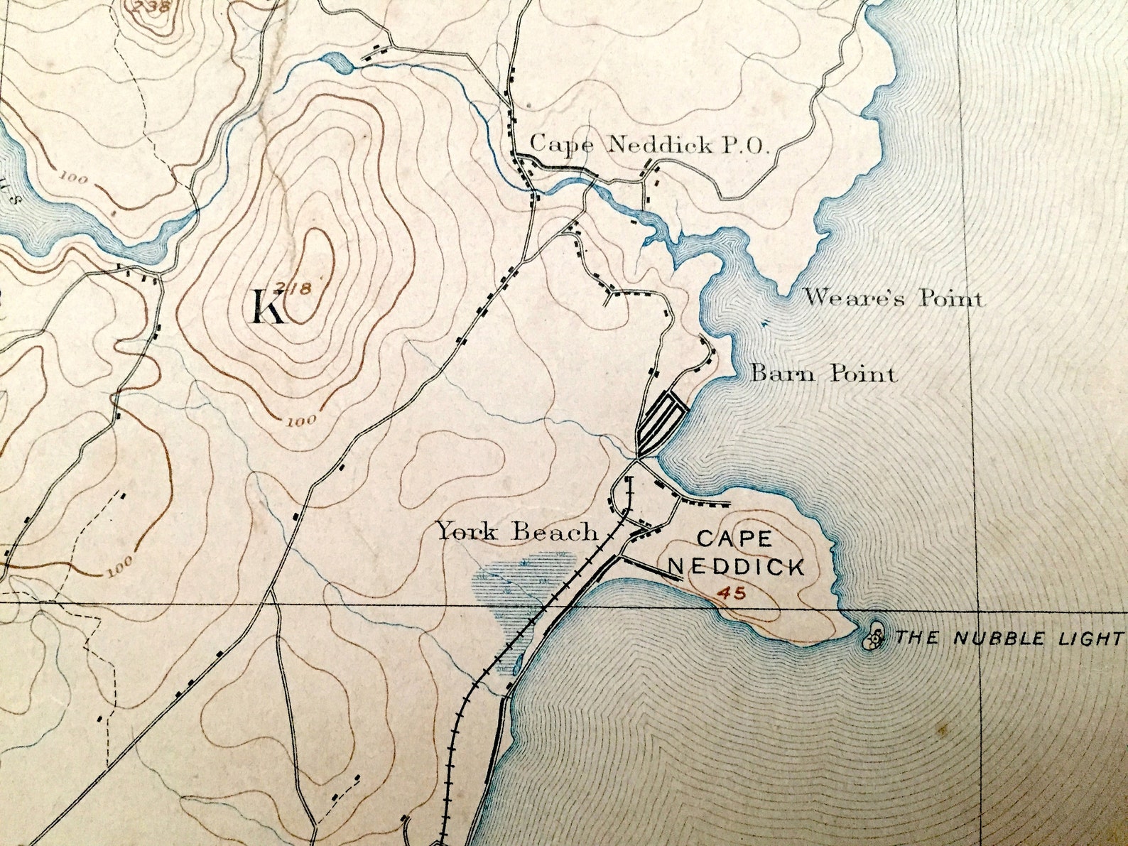 Antique York Maine 1893 US Geological Survey Topographic Map Etsy