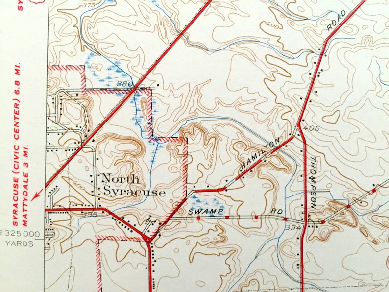 Antique Cicero New York 1944 US Geological Survey Topographic Etsy