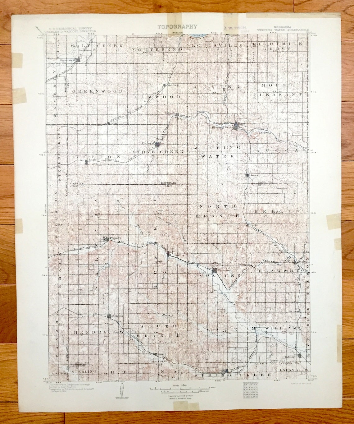 Antique Weeping Water Nebraska 1903 US Geological Survey Etsy