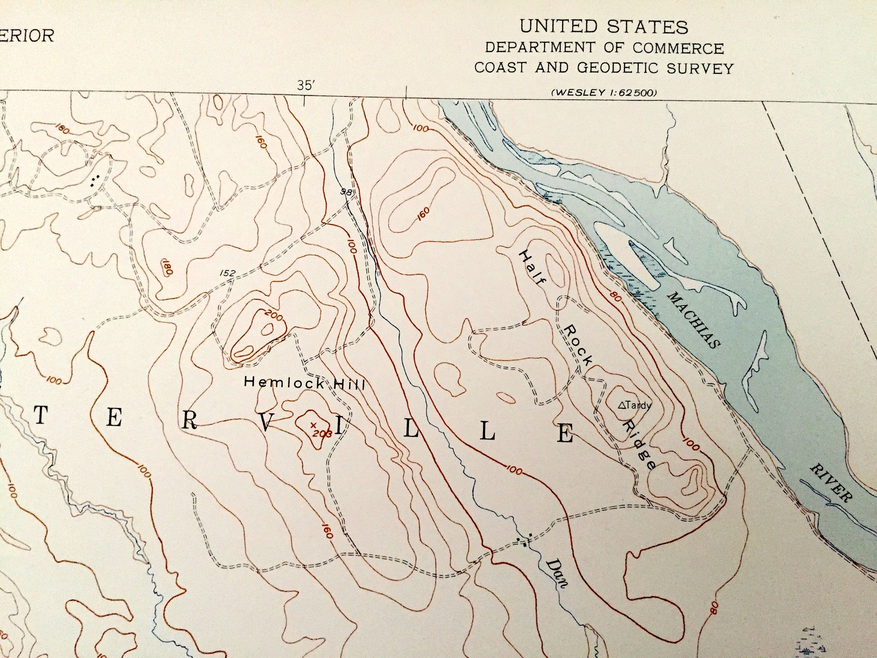 Antique Whitneyville Maine 1951 US Geological Survey Etsy UK