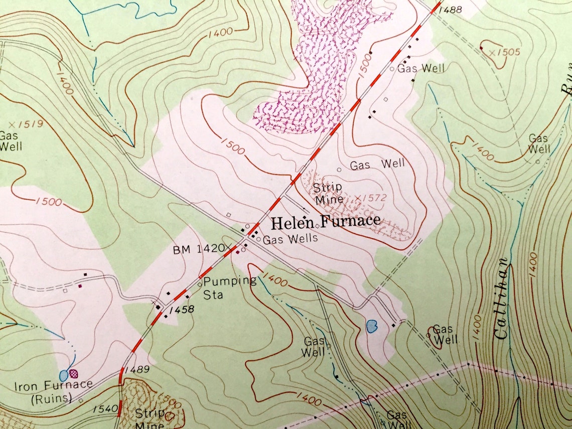 Antique Lucinda Pennsylvania 1967 US Geological Survey Etsy