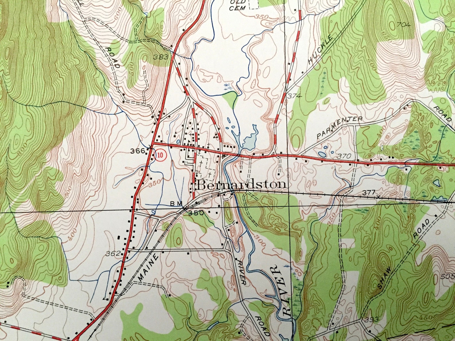 Antique Bernardston Massachusetts 1945 US Geological Survey Etsy