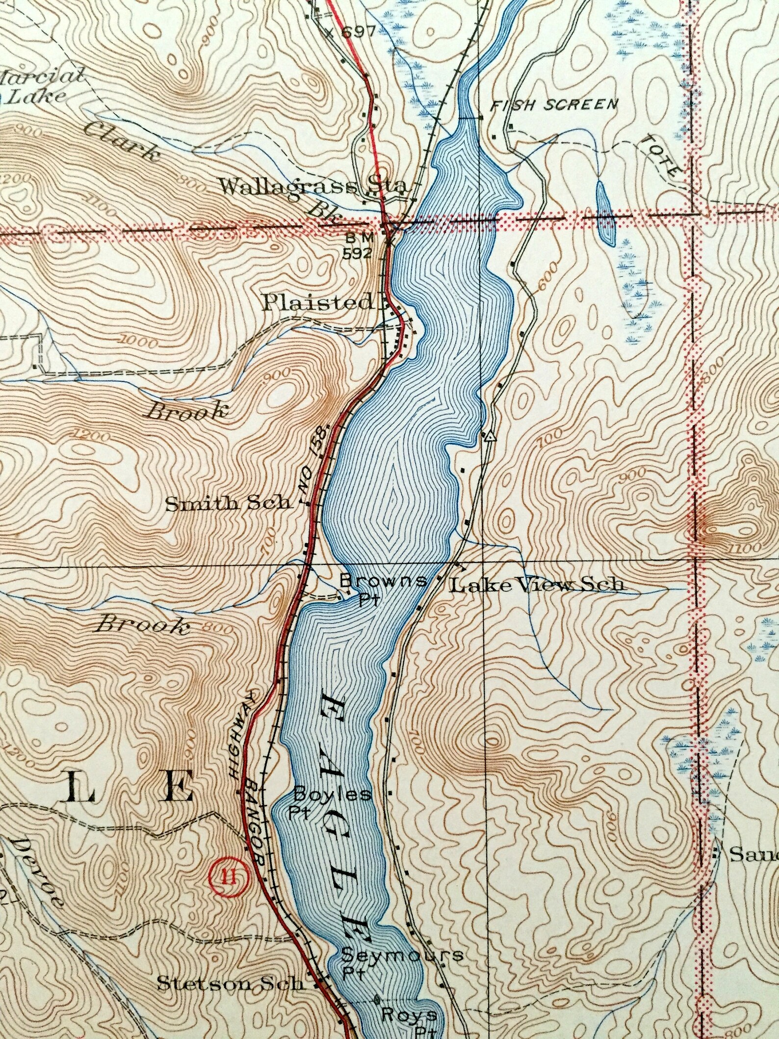 Antique Eagle Lake Maine 1931 US Geological Survey Etsy