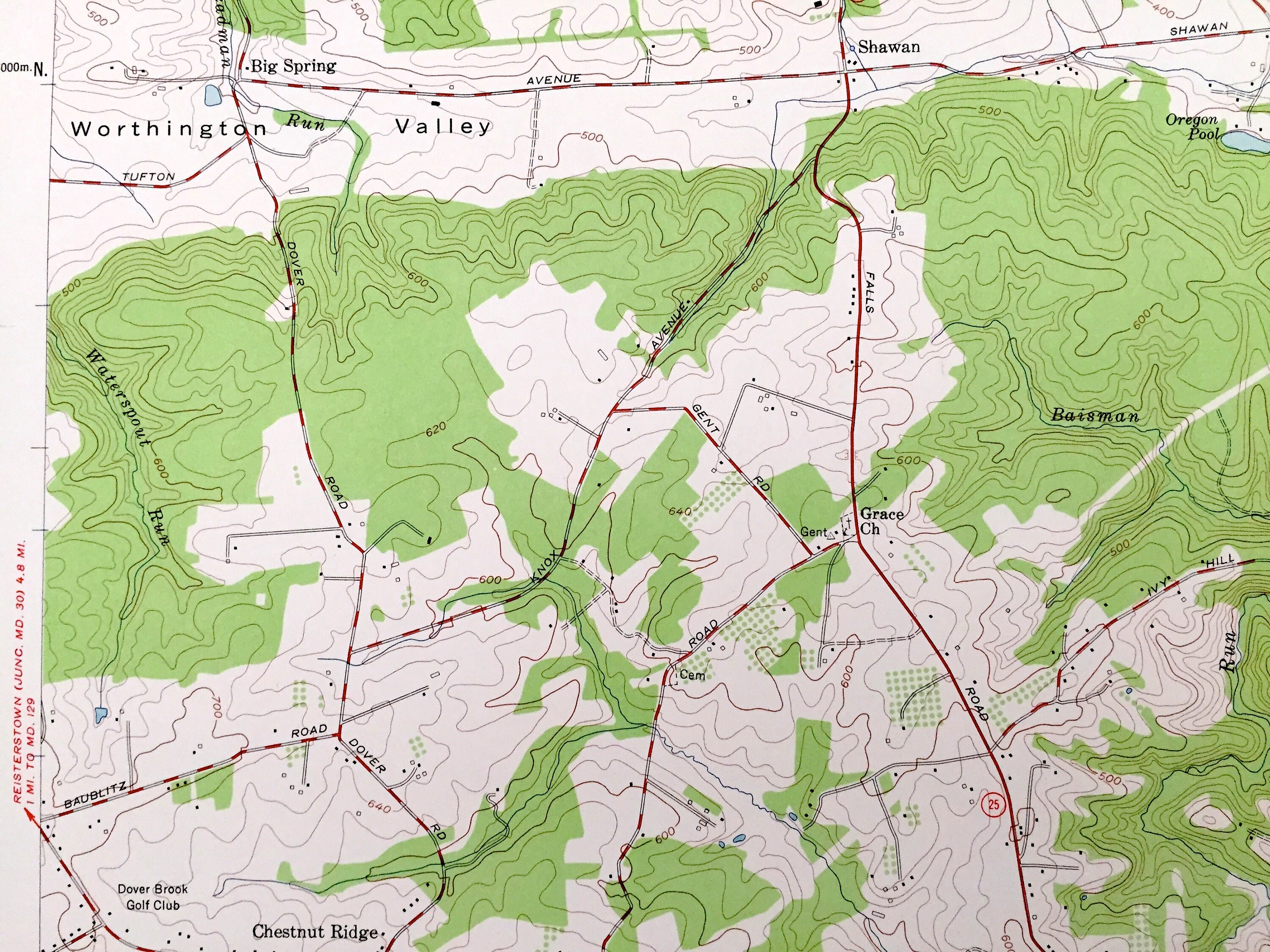 Antique Cockeysville Maryland 1957 US Geological Survey Etsy UK
