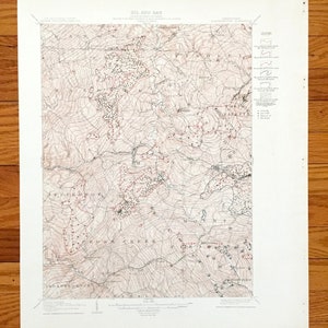 Antike Burgettstown, Pennsylvania 1910 US Geological Survey Topographie-Karte – Washington, Beaver, Allegheny County, Midway, Bulger, PA