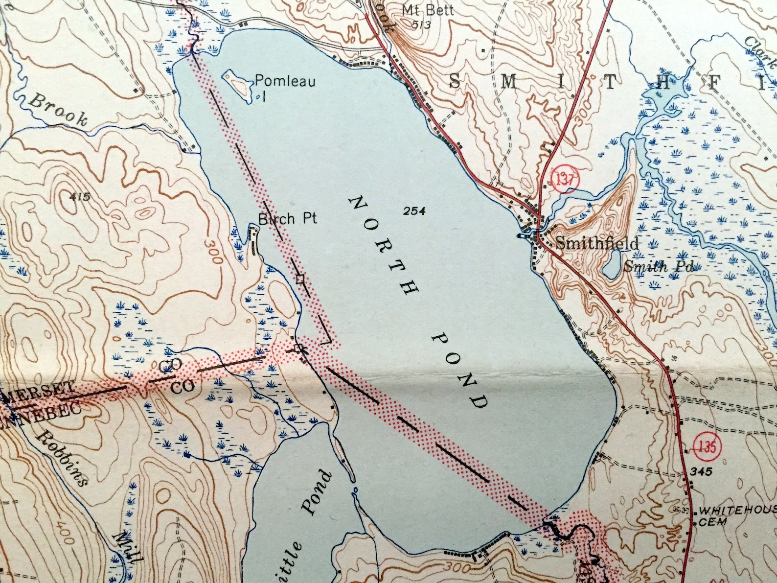 Antique Norridgewock Maine 1943 US Geological Survey Etsy