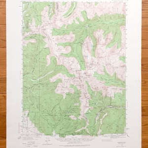 Antique Garfield, Colorado 1940 US Geological Survey Topographic Map – St Elmo, Iron City, Romley, Hancock, Monarch, Whitepine, Alpine, CO