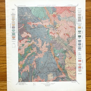 Antique Downieville, California 1897 Mapa topográfico del Servicio Geológico de EE. UU. - Sierra, Condado de Plumas, Quincy, Gibsonville, Sierra City, CA