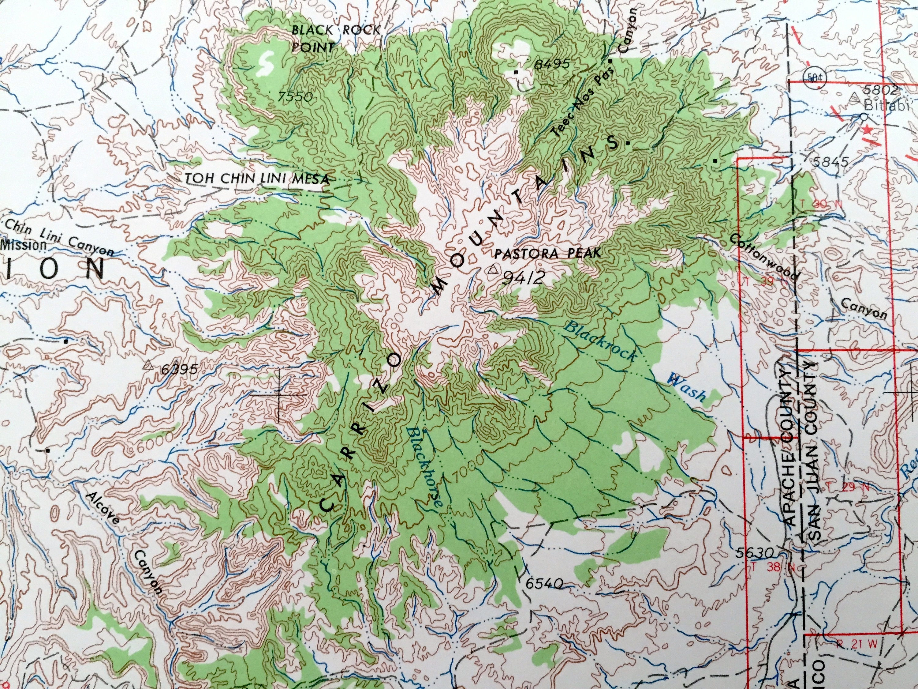 Antique Shiprock New Mexico 1954 US Geological Survey Etsy