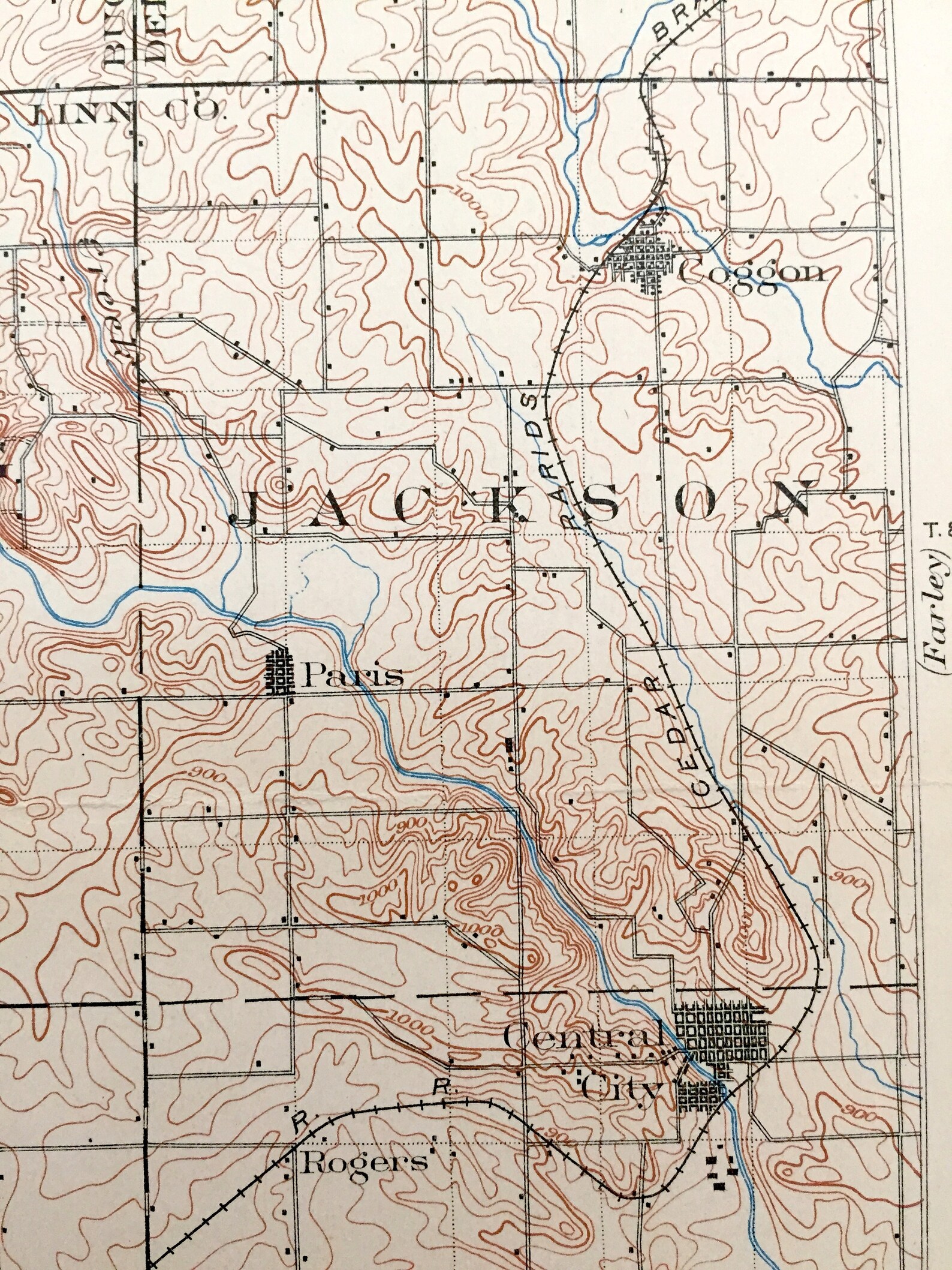Antique Winthrop Iowa 1903 US Geological Survey Topographic Etsy UK