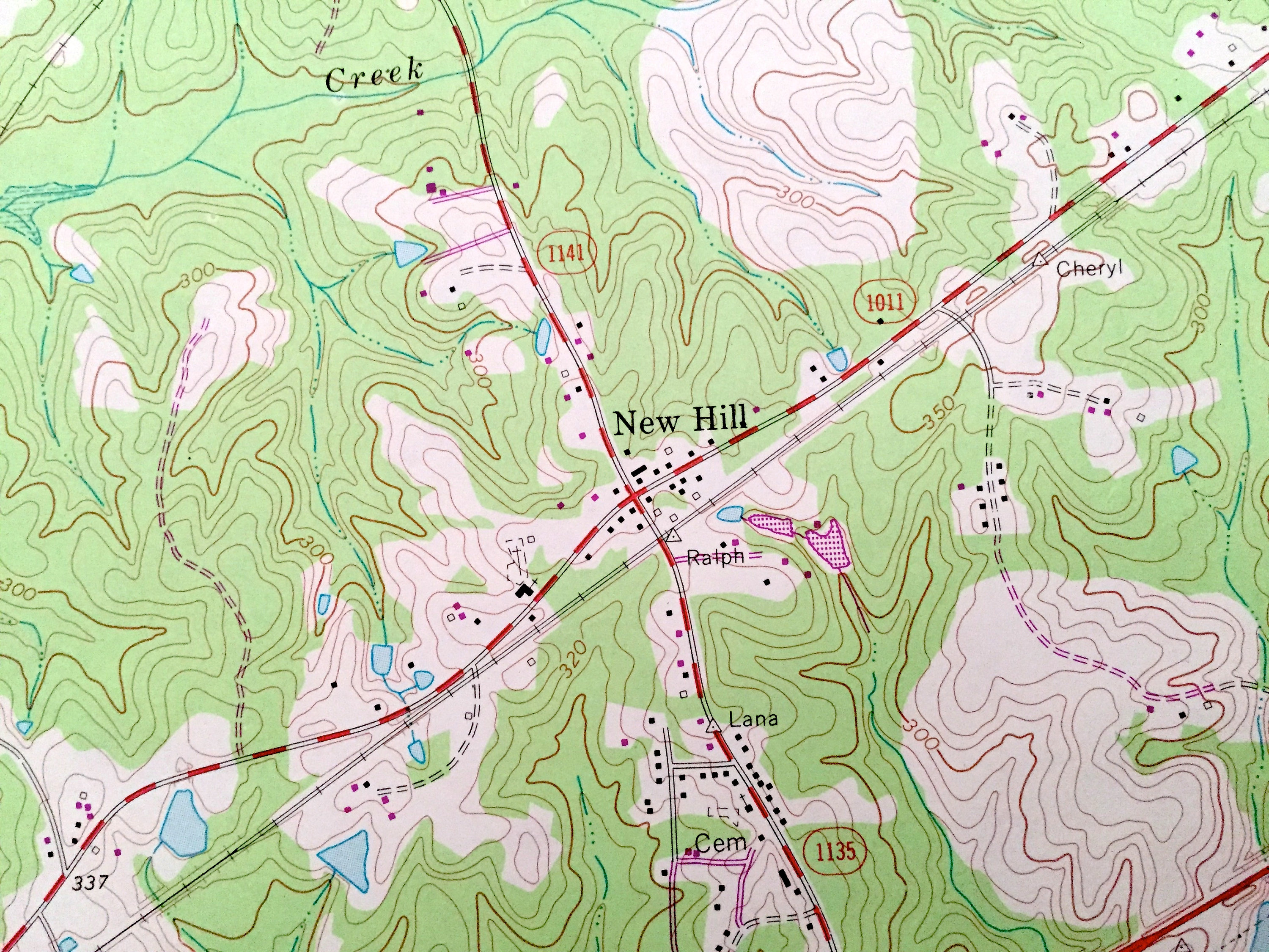 Antique New Hill North Carolina 1974 US Geological Survey Etsy