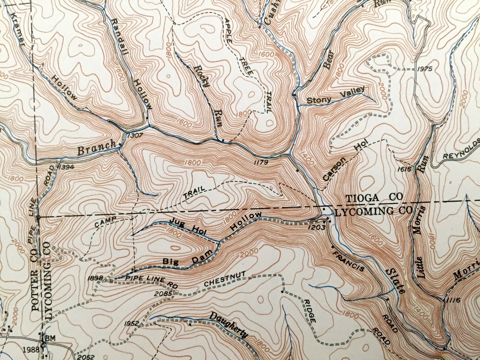 Antique Galeton Pennsylvania 1947 US Geological Survey Etsy