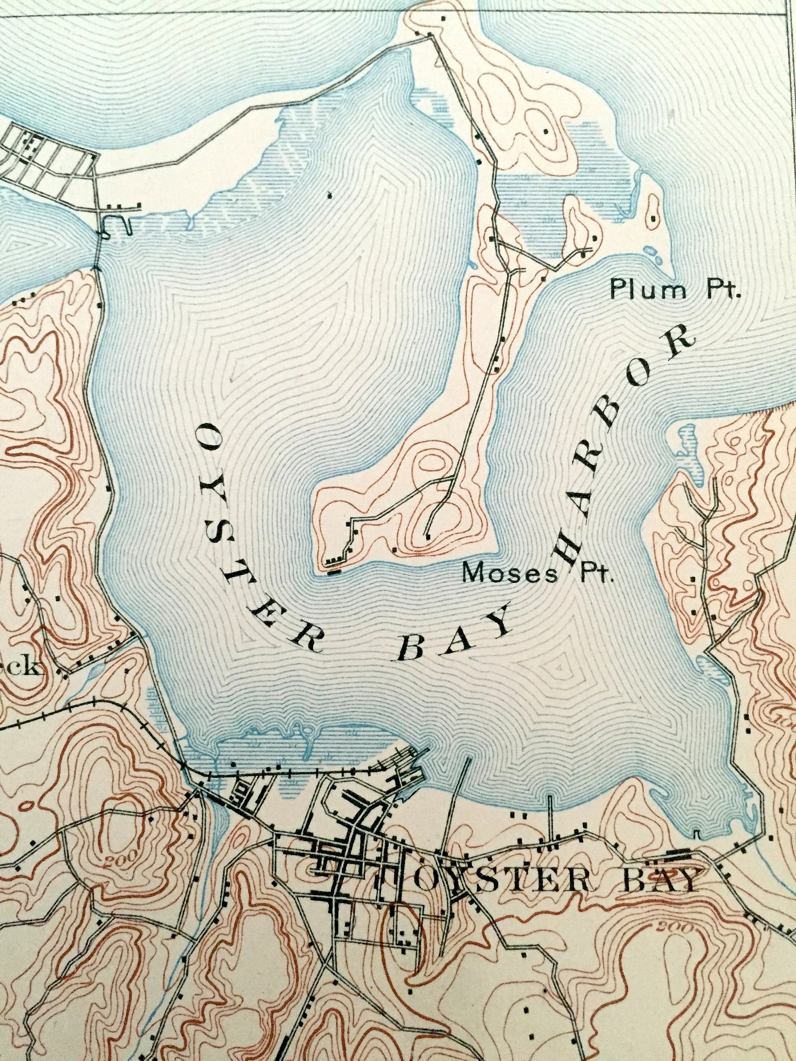 Antique Oyster Bay New York 1900 US Geological Survey Etsy