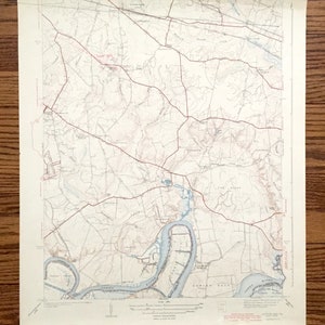 Antik Dutch Gap, Virginia 1943 US 1943 - Henrico, Chesterfield County, James River, Richmond Schlachtfeld, VA