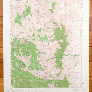 Antike Mt Pinchot, Kalifornien 1953 US Geologische Untersuchung Topographische Karte – Bergkette der höchste Stelle in der Stadt