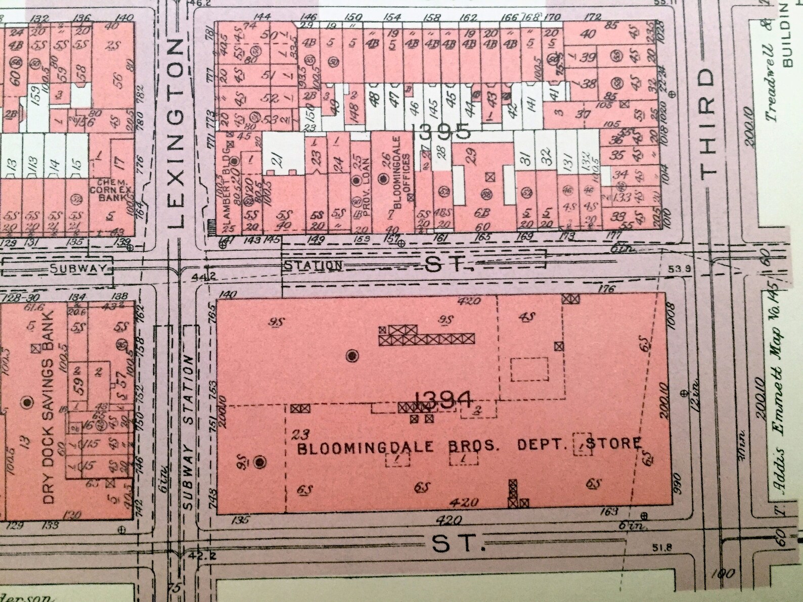 Antique Manhattan New York City Map From Bromley's 1955 Etsy