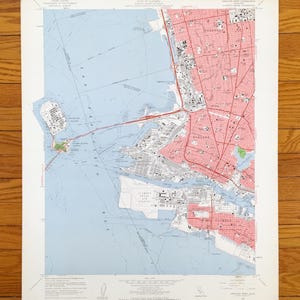 Mapa topográfico antiguo de Oakland, California, 1959, del Servicio Geológico de Estados Unidos: Berkeley, Emeryville, Alameda, San Antonio, Yerba Buena Island, CA