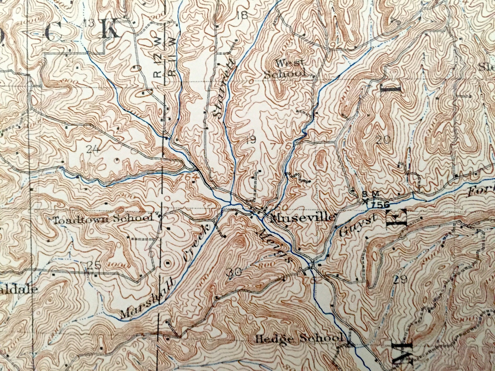 Antique Philo Ohio 1910 US Geological Survey Topographic Map Etsy