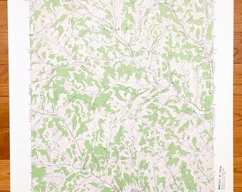Antique Rogersville, Pennsylvania 1964 US Geological Survey Topographic Map – Greene County, Washington County, Morris, Center, Washington
