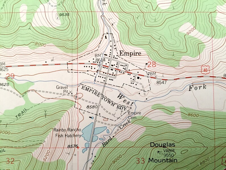 Antique Empire Colorado 1958 US Geological Survey Topographic Etsy