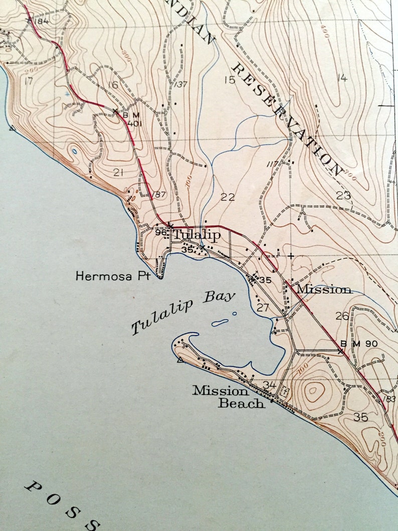 Antique Stanwood Washington 1943 US Geological Survey Etsy