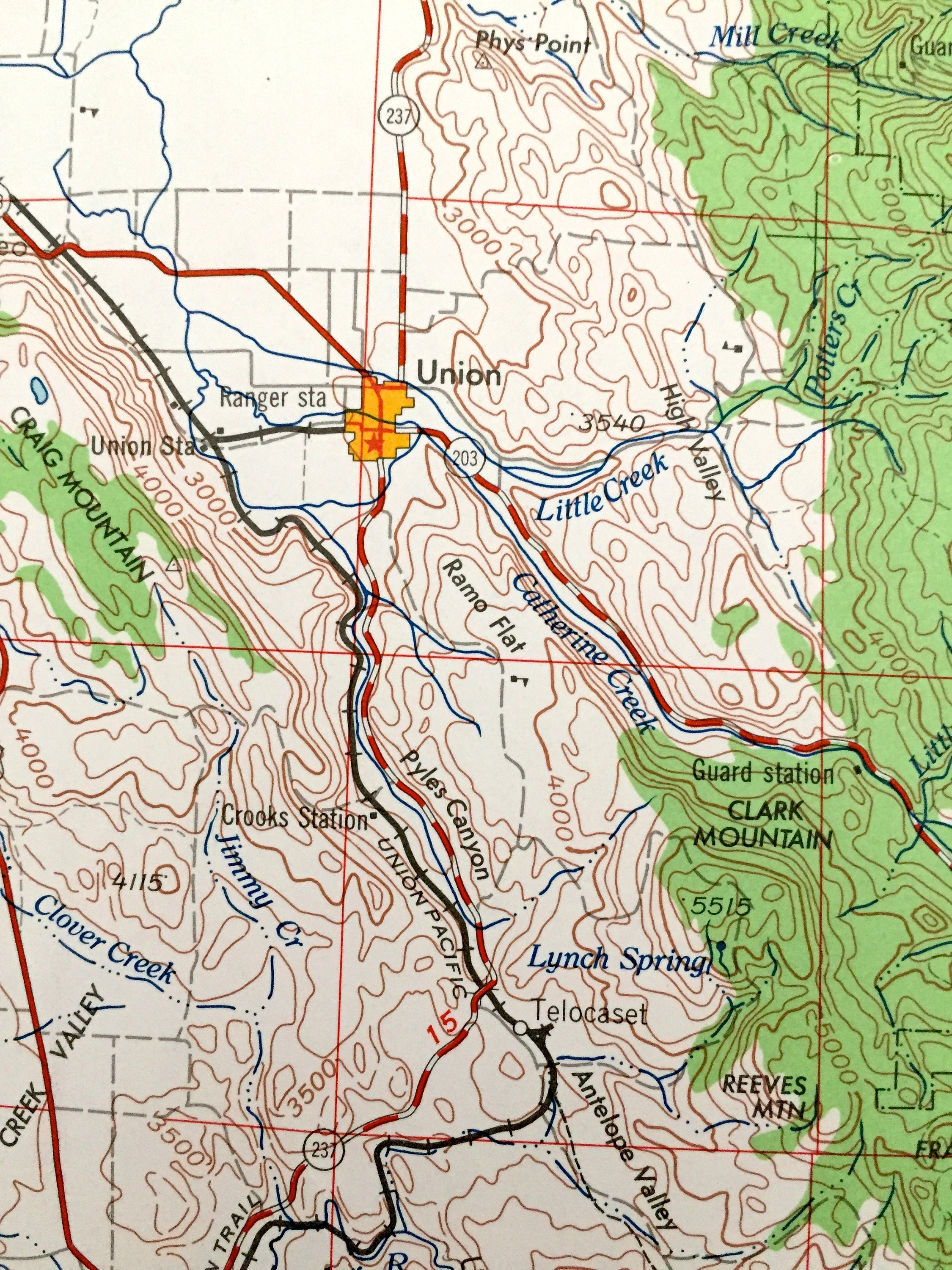 Antique Grangeville Idaho 1955 US Geological Survey Etsy UK