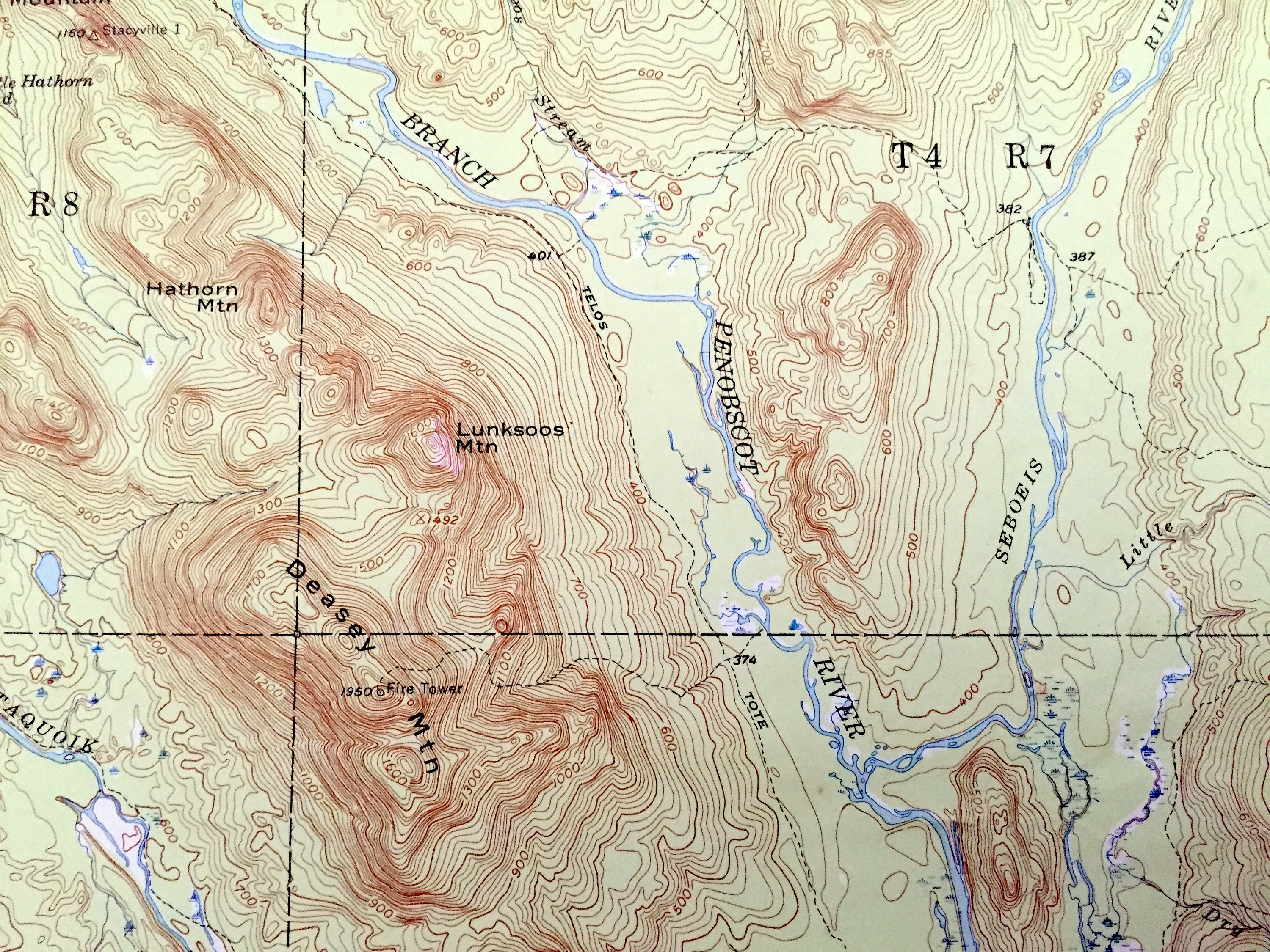 Antique Stacyville Maine 1953 US Geological Survey Etsy UK