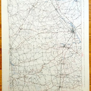 Carte topographique antique de Douvres, Delaware 1931 de l'US Geological Survey – Wyoming, Chapletown, Marydel, Personne, Hartly, Kenton, Dupont, DE MD