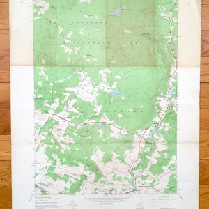 Antique Lassellsville, New York 1945 CARTE TOPOGRAPHIQUE DE L’US Geological Survey – Fulton, comté de Montgomery, Adirondacks, Ephratah, Rockwood, NY