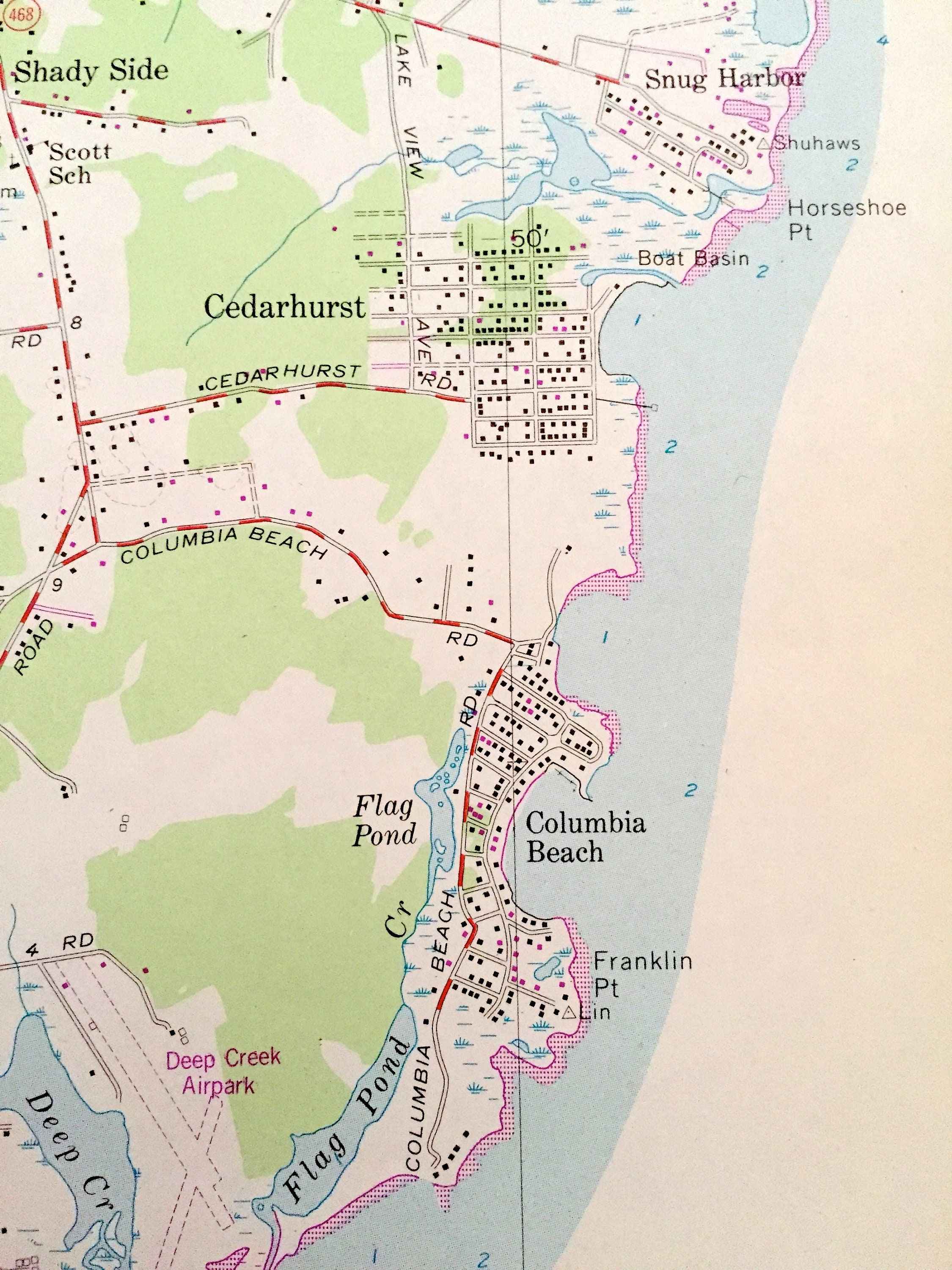 Antique Deale Maryland 1957 US Geological Survey Topographic Etsy